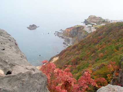 札幌近郊秋のトレッキング風景